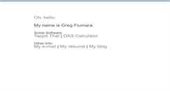 Desktop Screenshot of gregfiumara.com